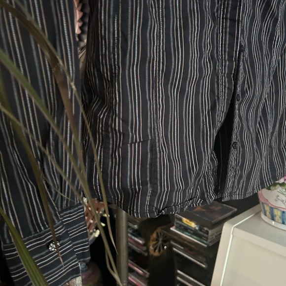 Y2K Old Navy Black Top with Pinstripes M - Picture 9 of 16